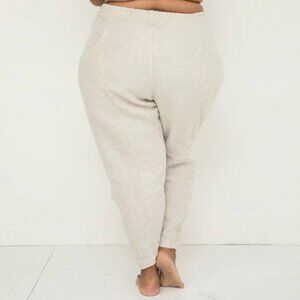 Elizabeth Suzann Clyde Work Pant in Midweight Flax Linen 2x